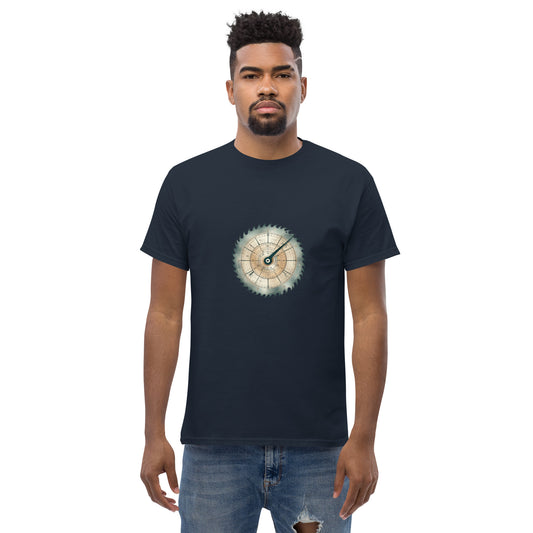 Circular Saw Blade Clock Men's  tee